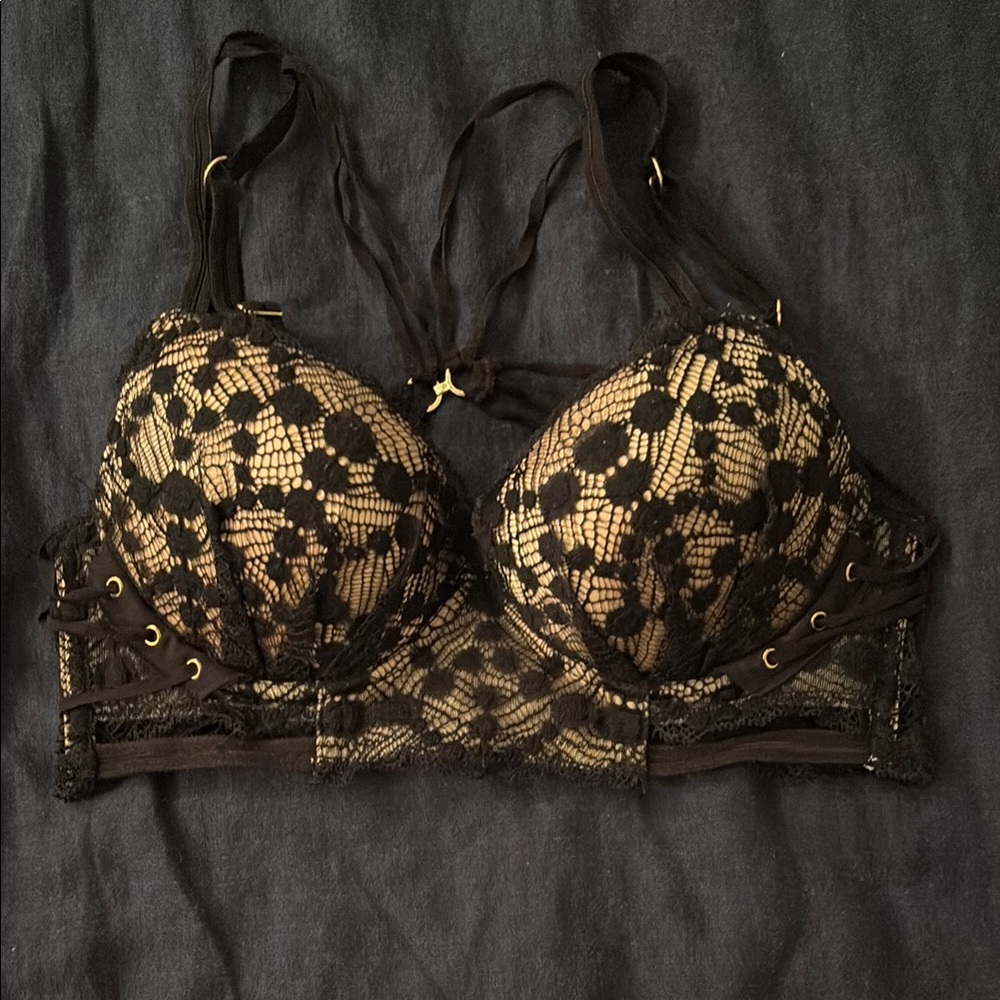 Black lace push up bra 34B Pleasure State
